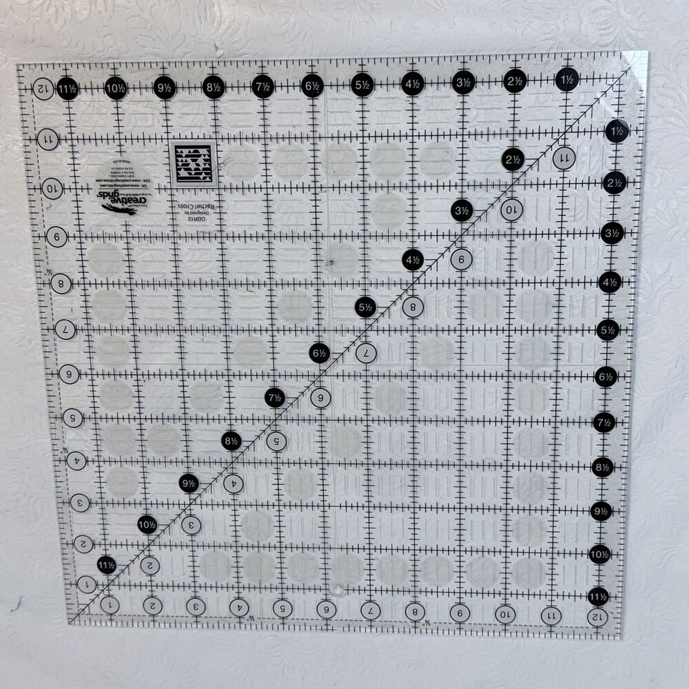 Creative Grids CGR12 12 1/2 Square Quilting Ruler